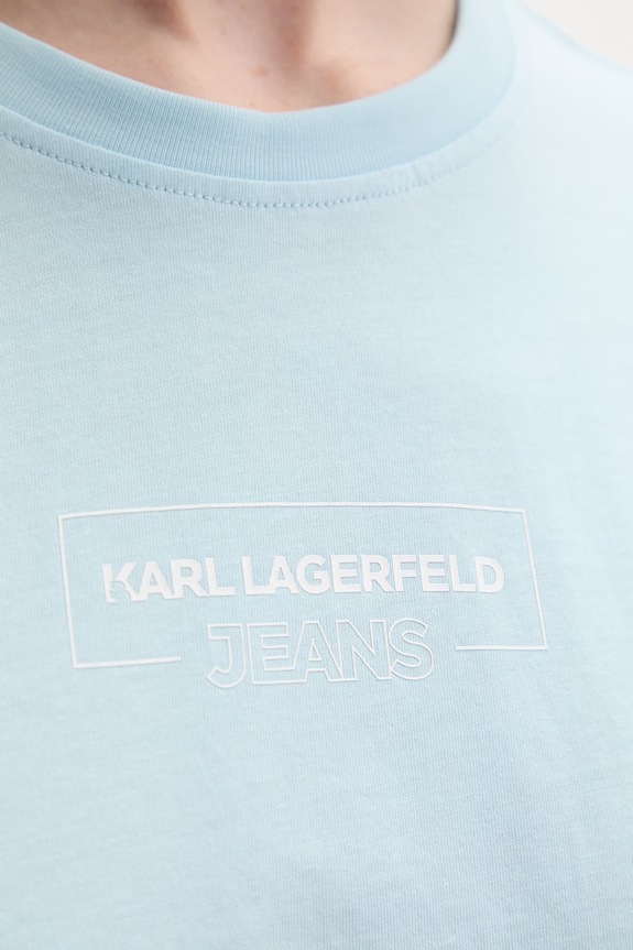 Karl Lagerfeld Jeans tričko dámske bavlnené A4W17003 modrá