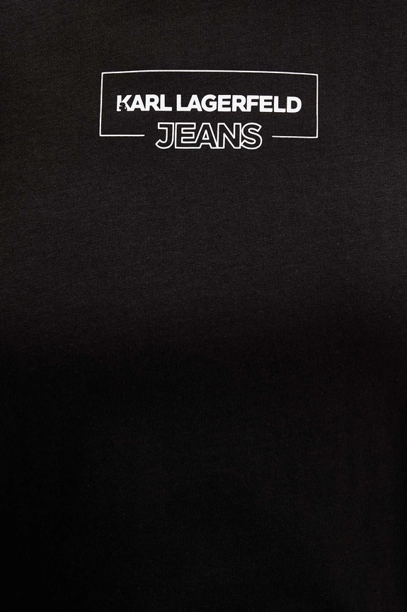 Karl Lagerfeld Jeans tričko dámske bavlnené A4W17003 čierna