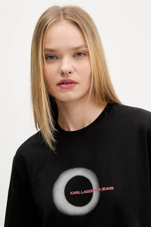 Karl Lagerfeld Jeans tricou negru A4W17011