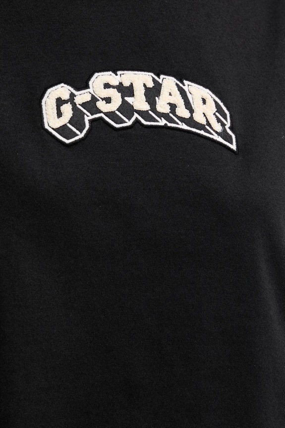 Bavlnené tričko G-Star Felt logo boxy D26921.C336 čierna