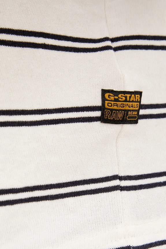 Bavlnené tričko G-Star A line stripe boxy D27180.E134 béžová