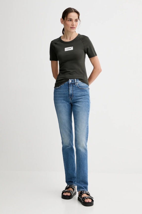 Bavlnené tričko G-Star Embro patch slim D27741.D961 zelená AW25