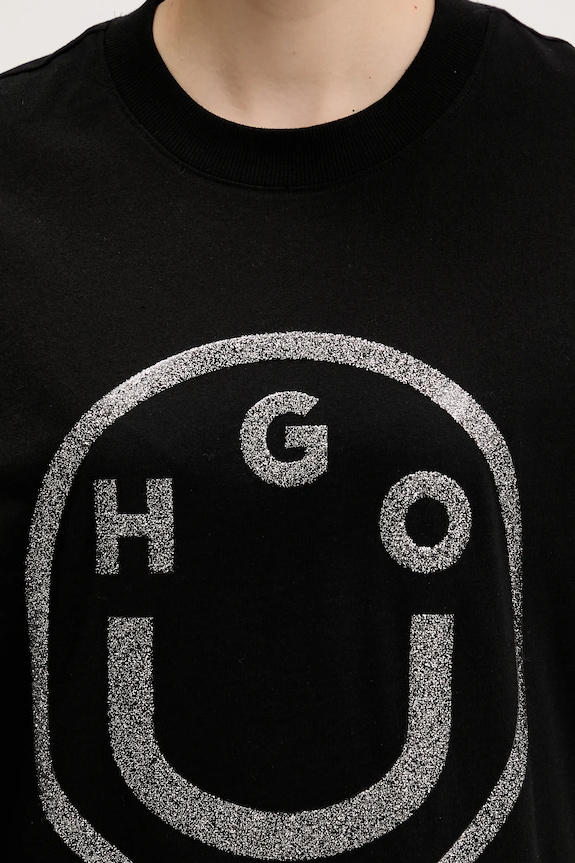 HUGO Blue tricou din bumbac Oversized_tee_B_6 50550141 negru