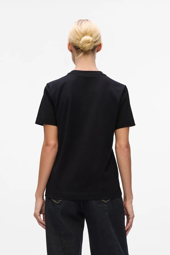 Βαμβακερό μπλουζάκι Karl Lagerfeld A4W17052 μαύρο AW25