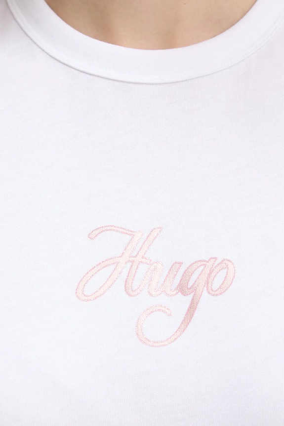 HUGO tricou din bumbac Destrel_3 50550117 alb