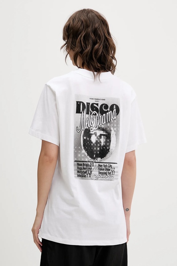 Oblečenie Bavlnené tričko HUGO Vintage Tee_18 50550148 béžová