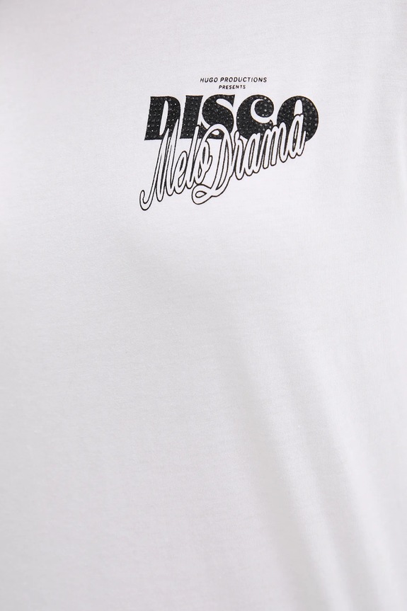 Bavlnené tričko HUGO Vintage Tee_18 50550148 béžová