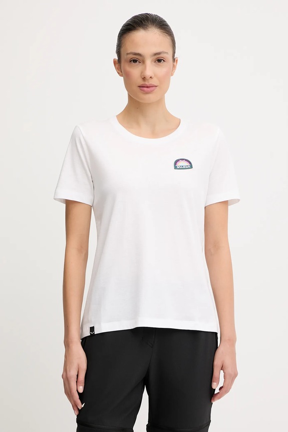 Tričko Salewa Eagle Anniversary relaxed biela 00.0000029203
