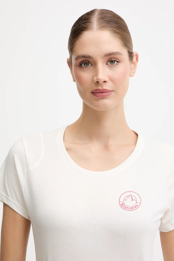 Bavlnené tričko LA Sportiva Circle Logo béžová ZACT190