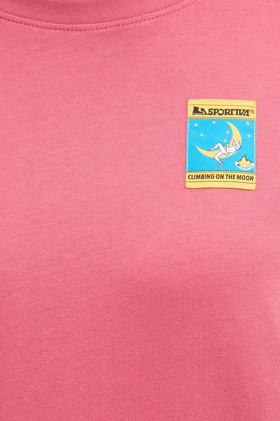 LA Sportiva t-shirt bawełniany Moon Climb ZACT194 różowy