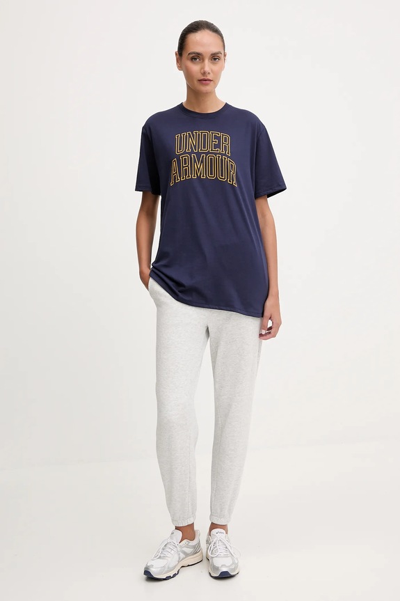 Under Armour t-shirt Rival 6007883 granatowy AW25