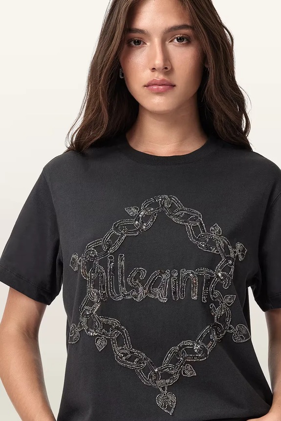 Футболка AllSaints DRIP W061JD чёрный AW25