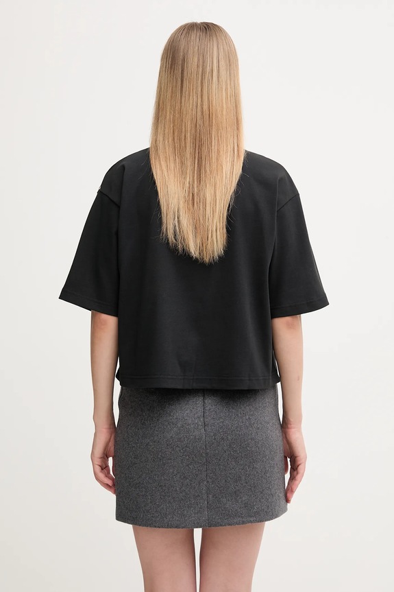 Одежда Хлопковая футболка Sportmax NAVA 2522946015600 чёрный