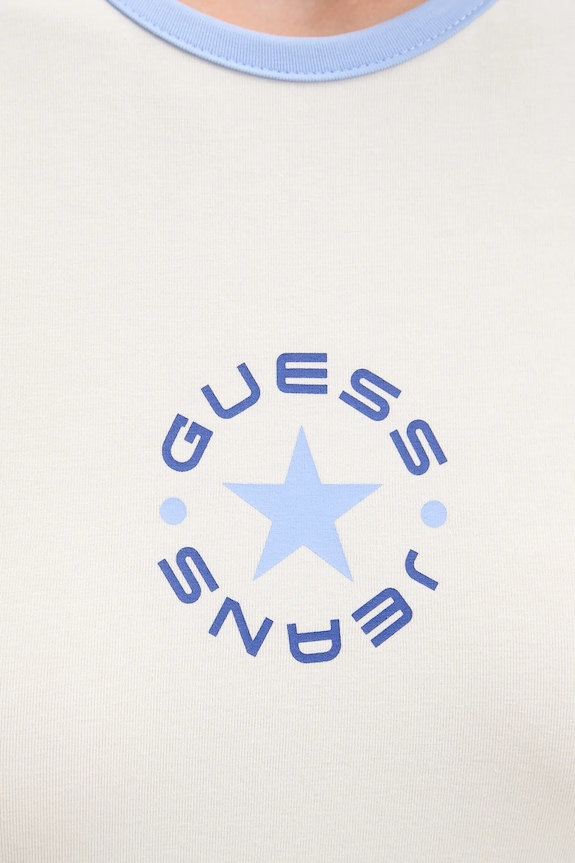 Guess Jeans t-shirt W5BI17.J1314 beżowy