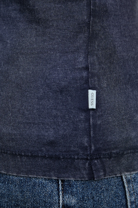 Bavlněné tričko Guess Jeans W5BI26.I3Z14 námořnická modř
