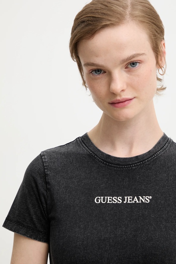 Хлопковая футболка Guess Jeans чёрный W5BI26.I3Z14