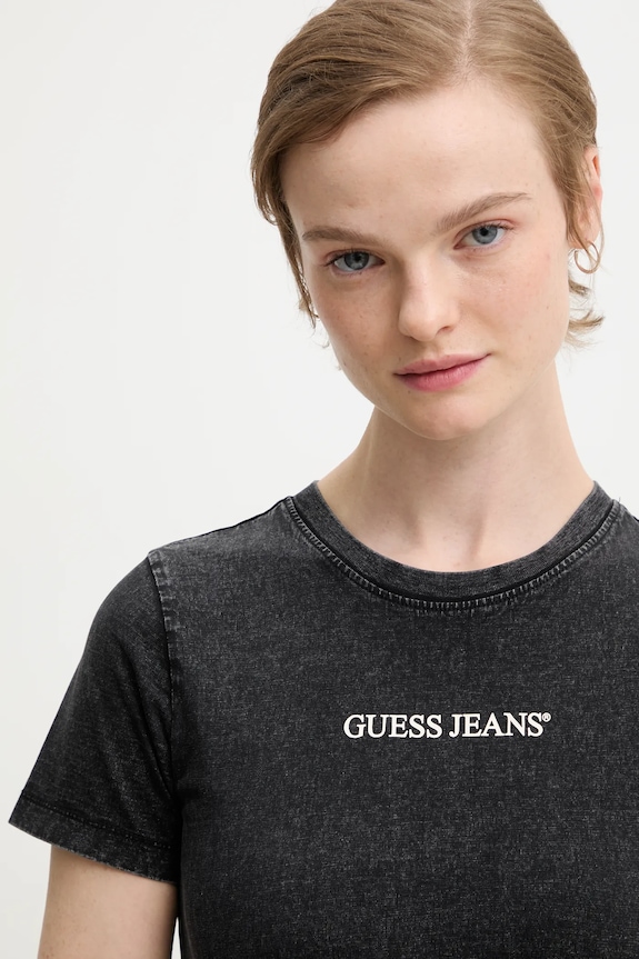 Хлопковая футболка Guess Jeans чёрный W5BI26.I3Z14