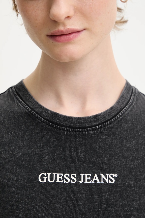 Хлопковая футболка Guess Jeans W5BI26.I3Z14 чёрный