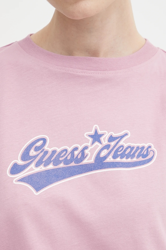 Guess Jeans tricou din bumbac W5BI31.K8HM0 violet