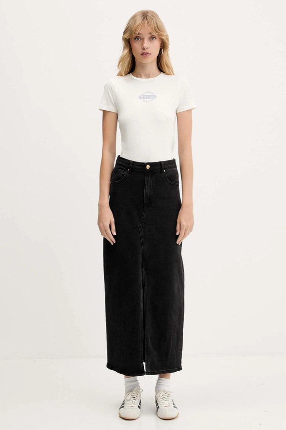 Bavlnené tričko Guess Jeans W5BI47.KCTX1 béžová AW25