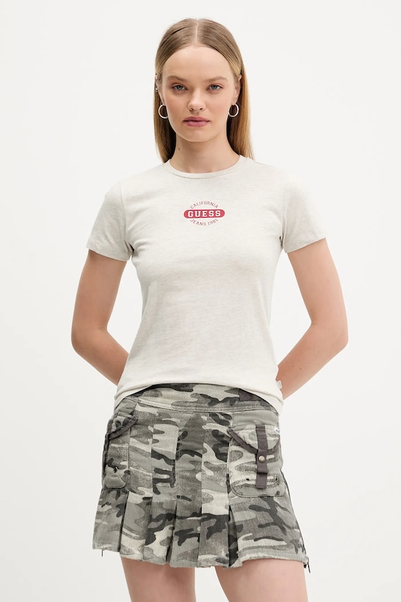 Guess Jeans t-shirt bawełniany nadruk szary W5BI47.KCTX1