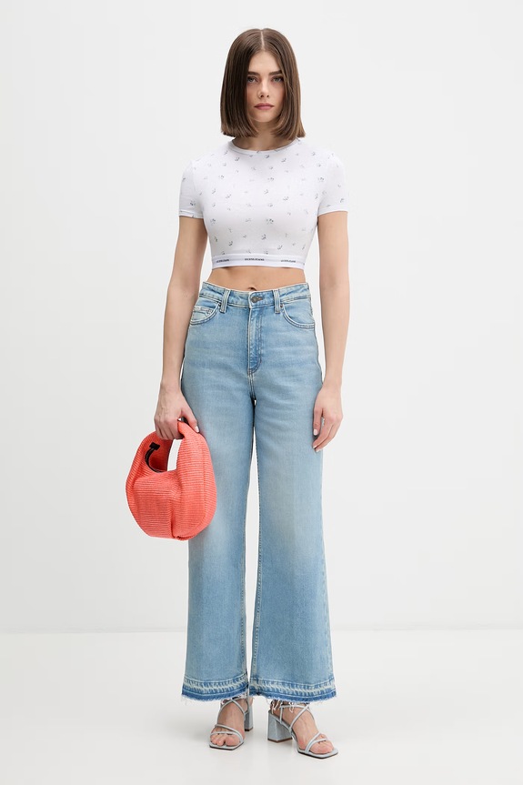 Tričko Guess Jeans W5YZ02.KBBU1 biela SS26