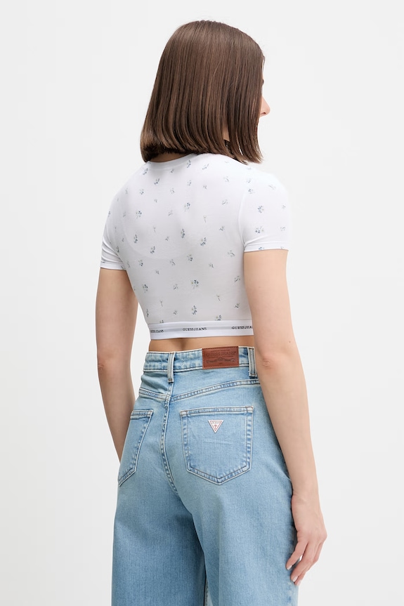 Oblečenie Tričko Guess Jeans W5YZ02.KBBU1 biela