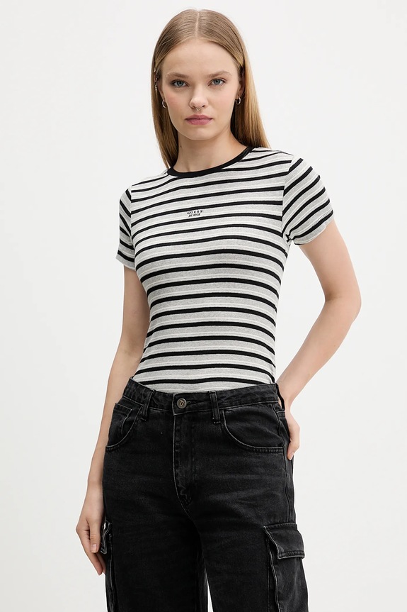 Tričko Guess Jeans slim černá W5BP52.KA0H1