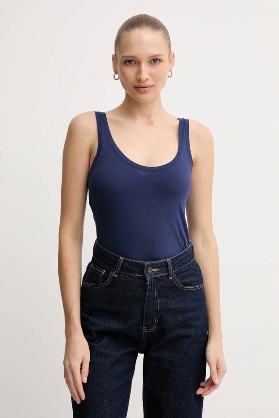 Top Polo Ralph Lauren slim σκούρο μπλε 4P0488