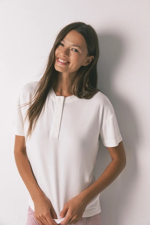 women'secret t-shirt z elastanem biały 3272298