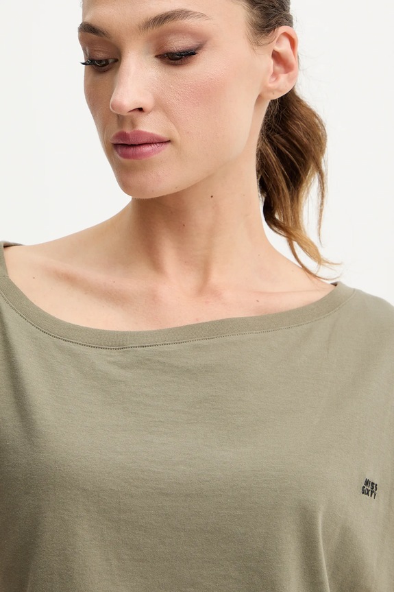 Miss Sixty tricou din bumbac verde 6S3SJ32500
