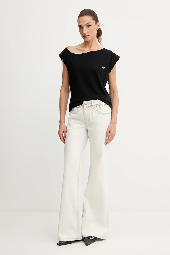 Miss Sixty tricou din bumbac 6S3SJ32500 negru AW25