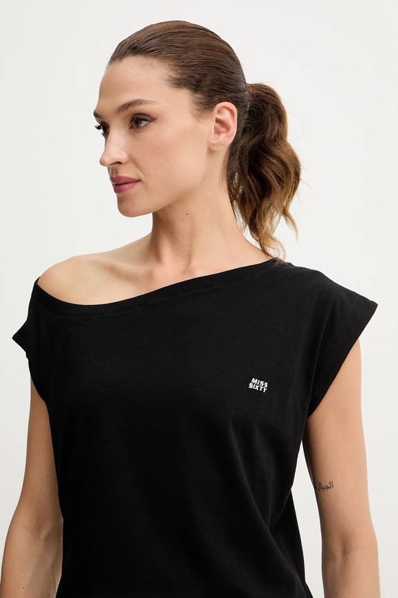 Miss Sixty tricou din bumbac negru 6S3SJ32500