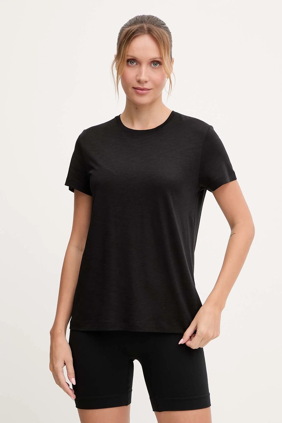 Casall T-shirt treningowy damski z lyocellu regular czarny 23103.