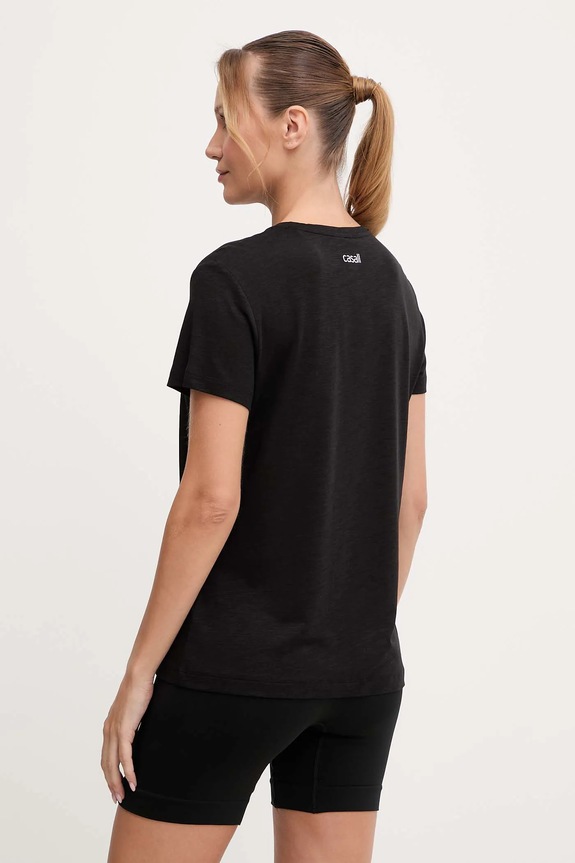 Odzież Casall T-shirt treningowy damski z lyocellu 23103. czarny