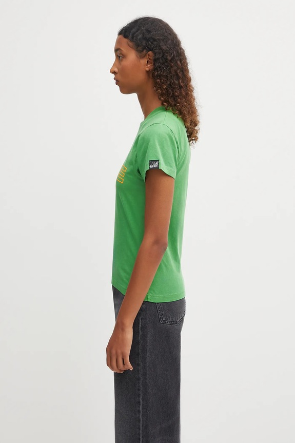 Martine Rose t-shirt in cotone Shrunken 629JE01400CW verde AW25