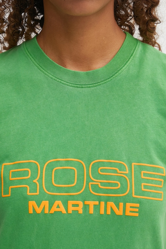 Martine Rose t-shirt in cotone Shrunken verde 629JE01400CW