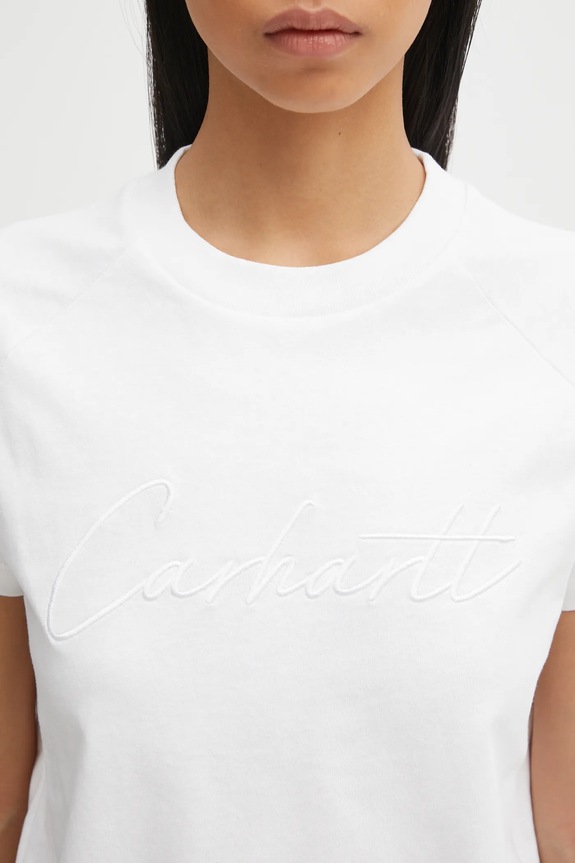 Carhartt WIP cotton t-shirt W' S/S Ray T-Shirt white I035529.02XX