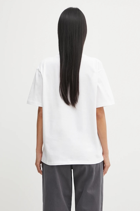 Clothing Carhartt WIP cotton t-shirt W' S/S Wild Dog T-Shirt I035487.02XX white