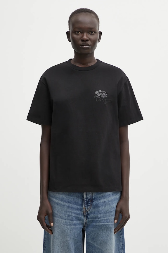 Clothing Carhartt WIP cotton t-shirt W' S/S Flourish T-Shirt I035542.89XX black