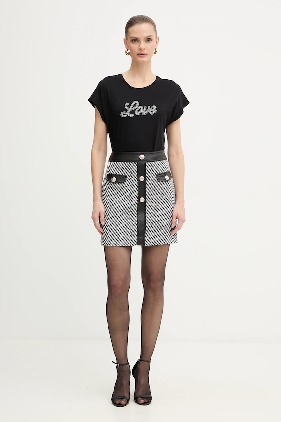 Morgan t-shirt DTOWN fekete SS26