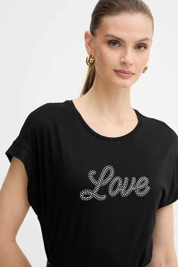 Morgan t-shirt fekete DTOWN