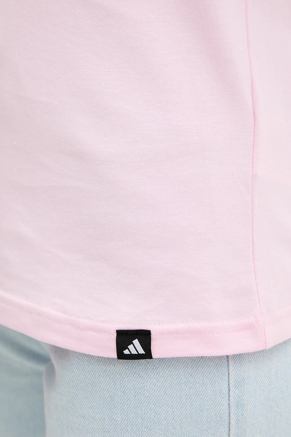 Βαμβακερό μπλουζάκι adidas Table Tee JV6084 ροζ