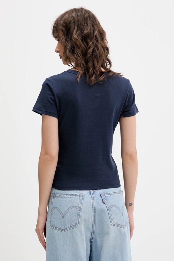 Odzież Hollister Co. t-shirt bawełniany KI339.5073.200 granatowy