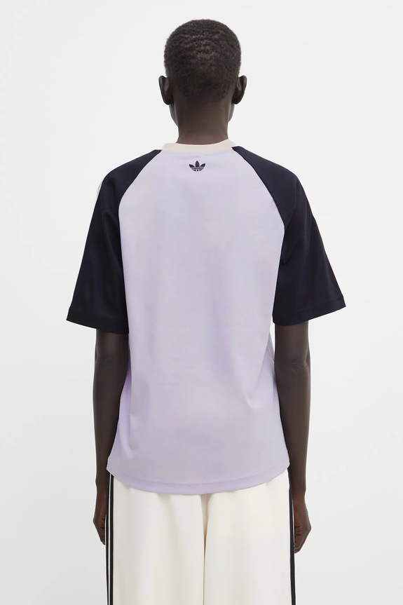 Oblečení Bavlněné tričko adidas Originals x Wales Bonner Cali Tee KD0337 fialová