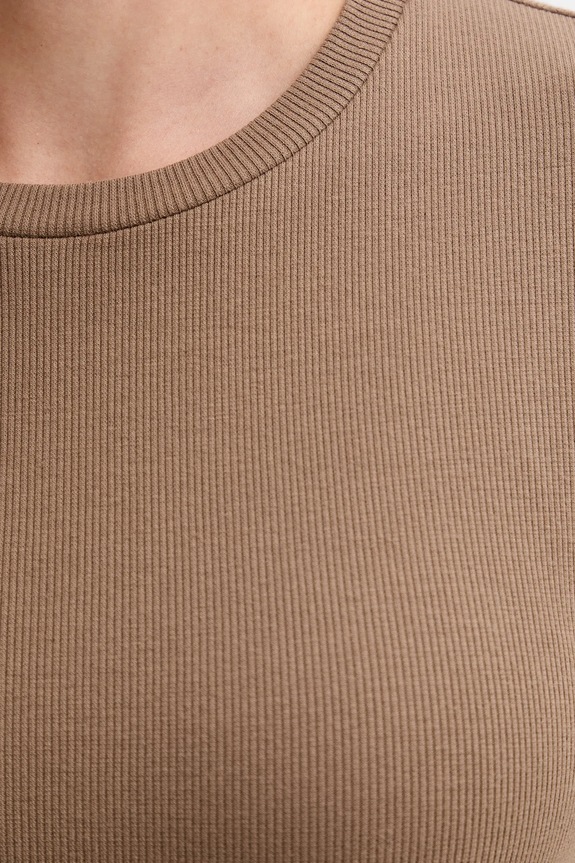 MUUV. tricou MUUV. x Answear T.SHIRT.SLIM.FIT.LINEA bej