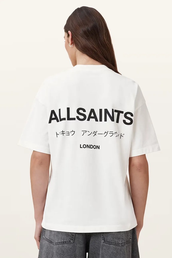 AllSaints pamut póló fehér W202JC