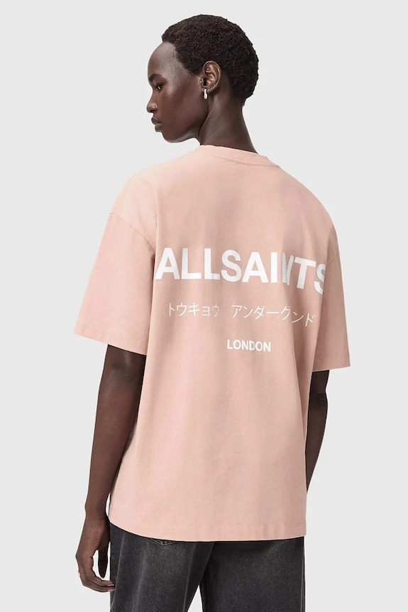 AllSaints pamut póló W202JC bézs SS26
