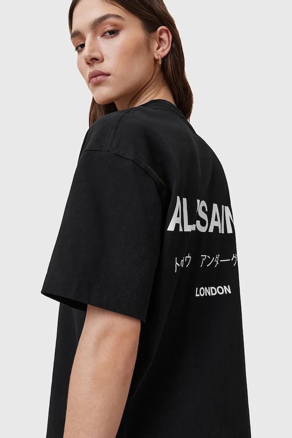 Ρούχα Βαμβακερό μπλουζάκι AllSaints W202JC μαύρο