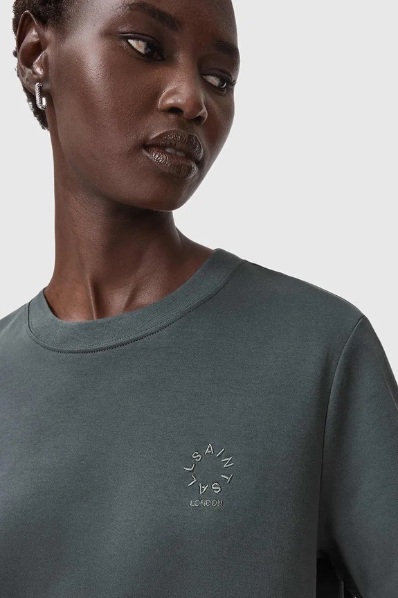 Bavlněné tričko AllSaints šedá W220JC